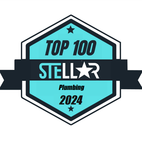 Badge for RC Szabo Plumbing recognized as a Top 100 Stellar Plumbing Service for 2024.